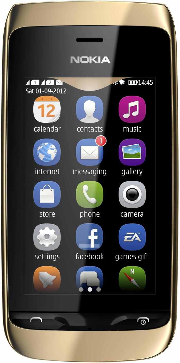 Nokia Asha 308 Dual Gold